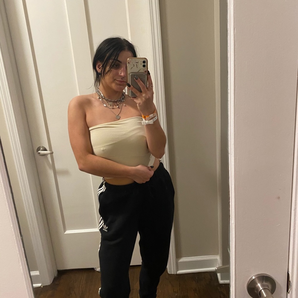 Brandy yellow cropped tube top